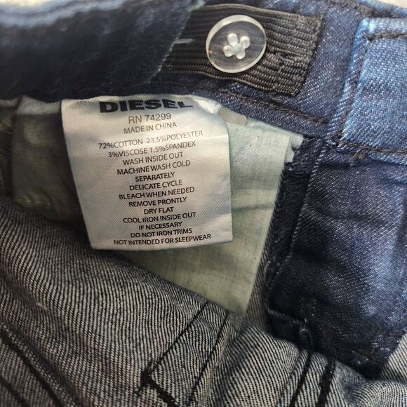 Diesel toddler girls adjustable skinny dark wash jeans size 5 - Picture 3 of 10